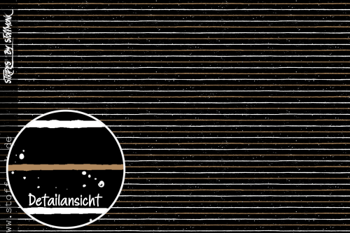 Ep - STRIPES  - " #black/camel " - Bio French Terry